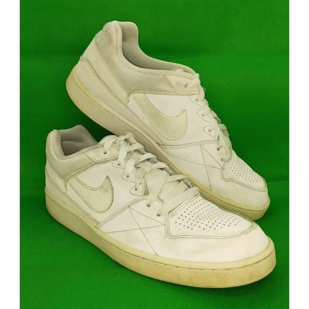 Nike Priority Men's Pre-owned White Leather Fashion Sneakers - sz. 10